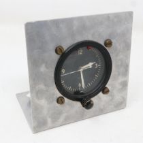 Smiths 8 day aircraft cockpit clock, dated 1964, marked with a broad arrow to rear, code 8ACA