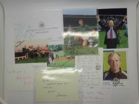 Mixed mainly sporting autographs, Sam Mendes, Jack Gold, Gyles Brandreth, Peter O'Sullevan, Mark