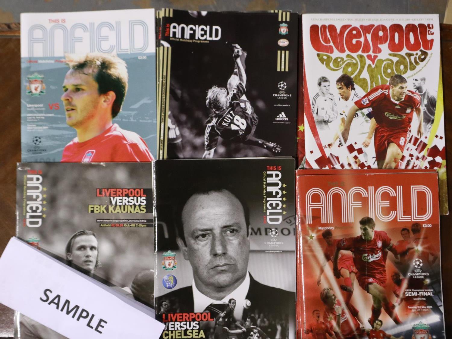 Quantity of Liverpool FC UEFA cup programmes. UK P&P Group 2 (£20+VAT for the first lot and £4+VAT - Image 2 of 2