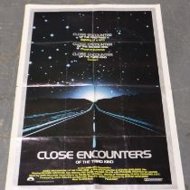 Close Encounters of the Third Kind film poster, 105 x 70 cm. UK P&P Group 2 (£20+VAT for the first