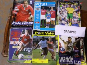 300+ 1990s football programmes, mixed clubs. Not available for in-house P&P