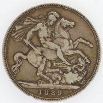 Victoria 1889 crown. UK P&P Group 0 (£6+VAT for the first lot and £1+VAT for subsequent lots)