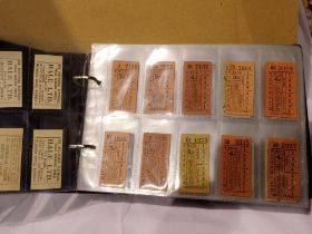 Album of 560 vintage bus tickets. Not available for in-house P&P