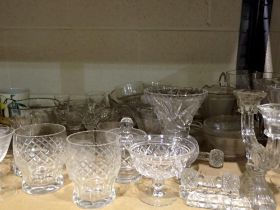 Mixed glassware including crystal. Not available for in-house P&P