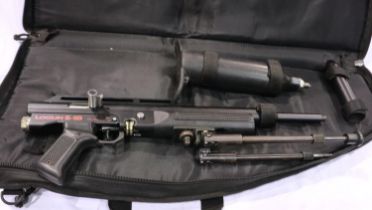 Logun S16 22 cal air rifle, with silencer, bipod and pellets, instructions, seal kit (believed