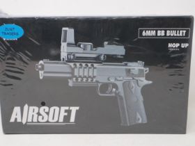 New old stock airsoft pistol, boxed and factory sealed. UK P&P Group 1 (£16+VAT for the first lot