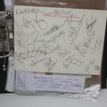 A collection of autographs and programmes: 1989-90 Southampton FC Squad, Geoff Boycott & Jimmy