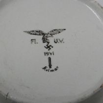 1941 dated Luftwaffe ceramic canteen mug. UK P&P Group 1 (£16+VAT for the first lot and £2+VAT for