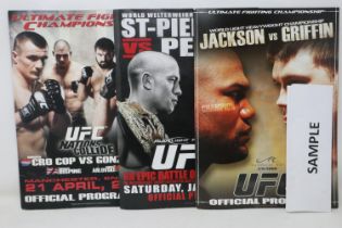 Ten UFC programmes 2007-2009. UK P&P Group 2 (£20+VAT for the first lot and £4+VAT for subsequent