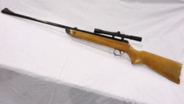 BSA Meteor MKI .22 cal air rifle with Bisley scope. UK P&P Group 3 (£30+VAT for the first lot and £