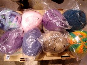 Eight large 400g balls of wool. Not available for in-house P&P