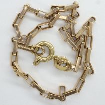 9ct gold bracelet, L: 18 cm, 1.9g. UK P&P Group 0 (£6+VAT for the first lot and £1+VAT for