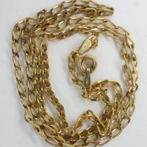 9ct gold neck chain, L: 50 cm, 3.7g. UK P&P Group 0 (£6+VAT for the first lot and £1+VAT for