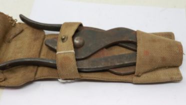 1944 dated British wire cutters & webbing pouch. UK P&P Group 1 (£16+VAT for the first lot and £2+