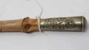 WWI British East Lancashire Regiment officers swagger stick. UK P&P Group 2 (£20+VAT for the first