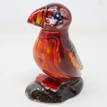 Anita Harris puffin, signed in gold, no cracks or chips, H: 12 cm. UK P&P Group 1 (£16+VAT for the