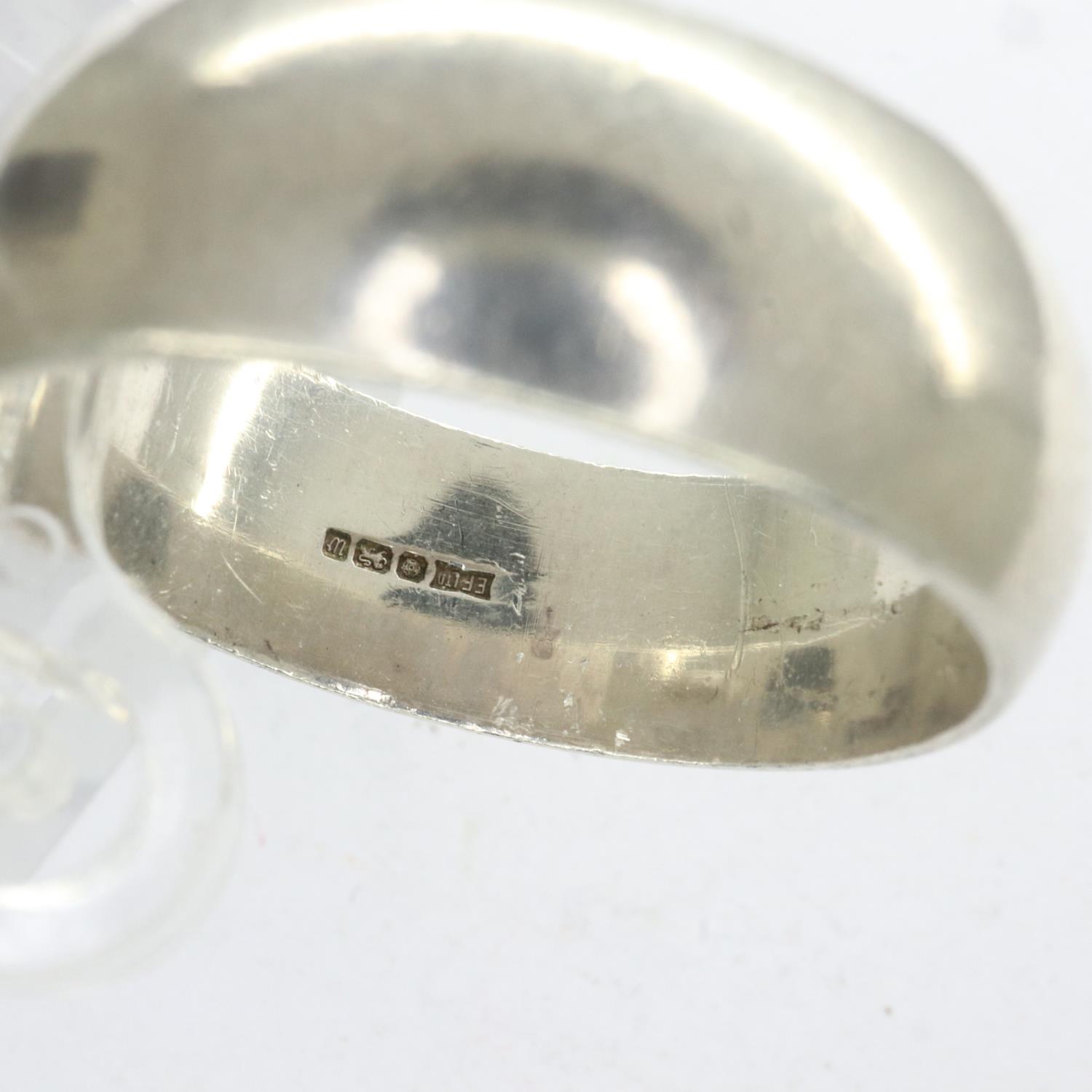 Five silver rings, stone set examples, mixed sizes. UK P&P Group 0 (£6+VAT for the first lot and £ - Image 3 of 3