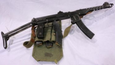 Soviet PPS-43 with four magazines, pouch and 18 inert rounds, moving bolt, with deactivation
