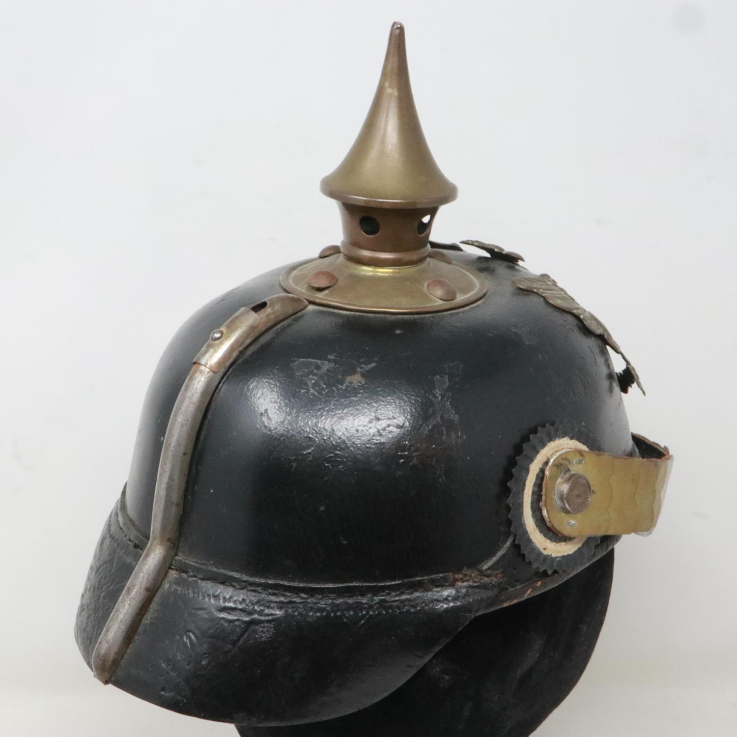 WWI Prussian NCOs Pickelhaube helmet. UK P&P Group 2 (£20+VAT for the first lot and £4+VAT for - Image 2 of 2