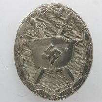 WWII German silver grade wound badge. marked L/56 for Robert Hauschild, Pforzheim. UK P&P Group
