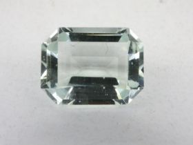 Loose emerald cut natural aquamarine, 1.71cts. UK P&P Group 0 (£6+VAT for the first lot and £1+VAT