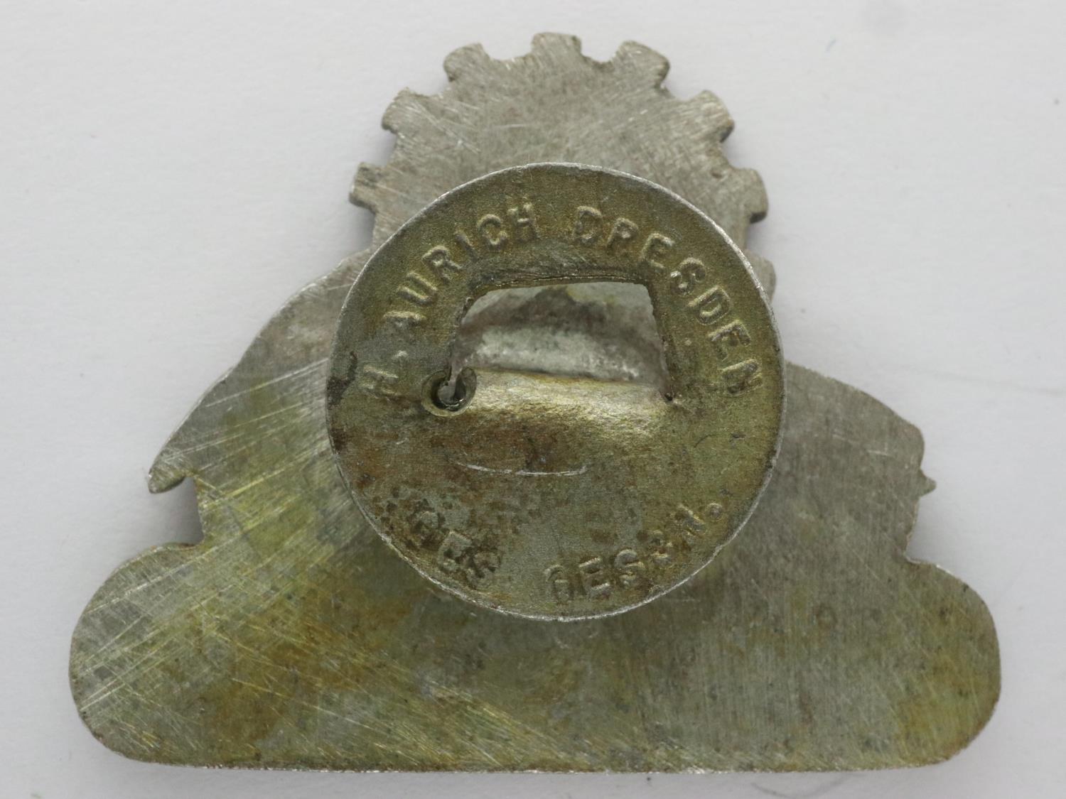 WWII German Volkswagen Factory workers ID lapel pin. UK P&P Group 1 (£16+VAT for the first lot - Image 2 of 2