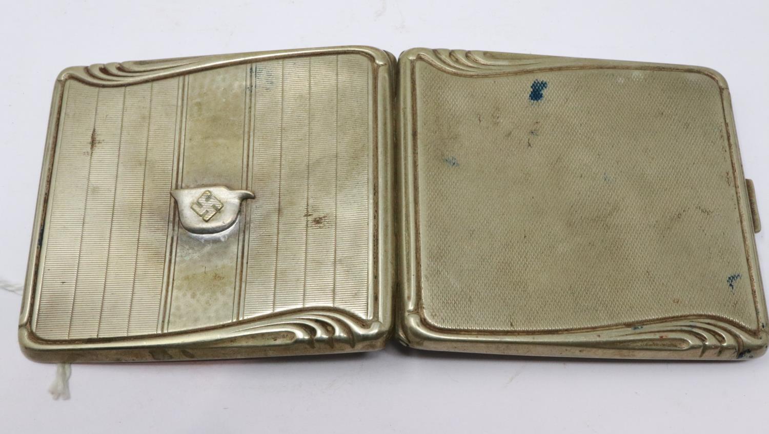 WWII German soldiers cigarette case. UK P&P Group 1 (£16+VAT for the first lot and £2+VAT for - Image 3 of 3