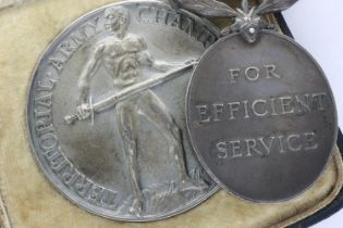 George VI Territorial Army Efficiency service medal, to Sapper W Highcock, Royal Engineers, together