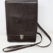 WWII German Officers private purchase leather map case. UK P&P Group 1 (£16+VAT for the first lot