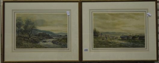 James Hamilton Glass (1881 - 1940): a pair of watercolours, Scottish landscapes, each 48 x 33cm. Not