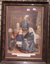 Four Generations of Royalty, a late 19th century period lithograph, 49 x 70 cm. Not available for