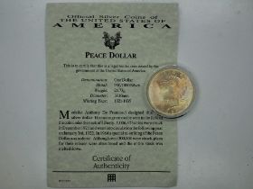 USA silver peace dollar, 1921-1935. UK P&P Group 1 (£16+VAT for the first lot and £2+VAT for