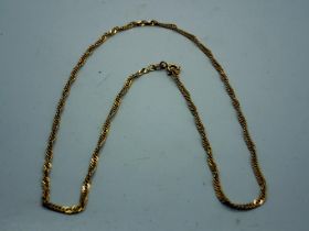 9ct gold neck chain, L: 44 cm, 3.4g. UK P&P Group 0 (£6+VAT for the first lot and £1+VAT for