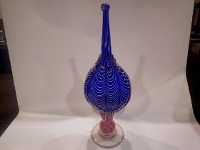 Murano art glass sculpture in the from of bellows, H: 53 cm. Not available for in-house P&P