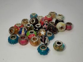 Collection of Murano glass and silver charms. UK P&P Group 1 (£16+VAT for the first lot and £2+VAT