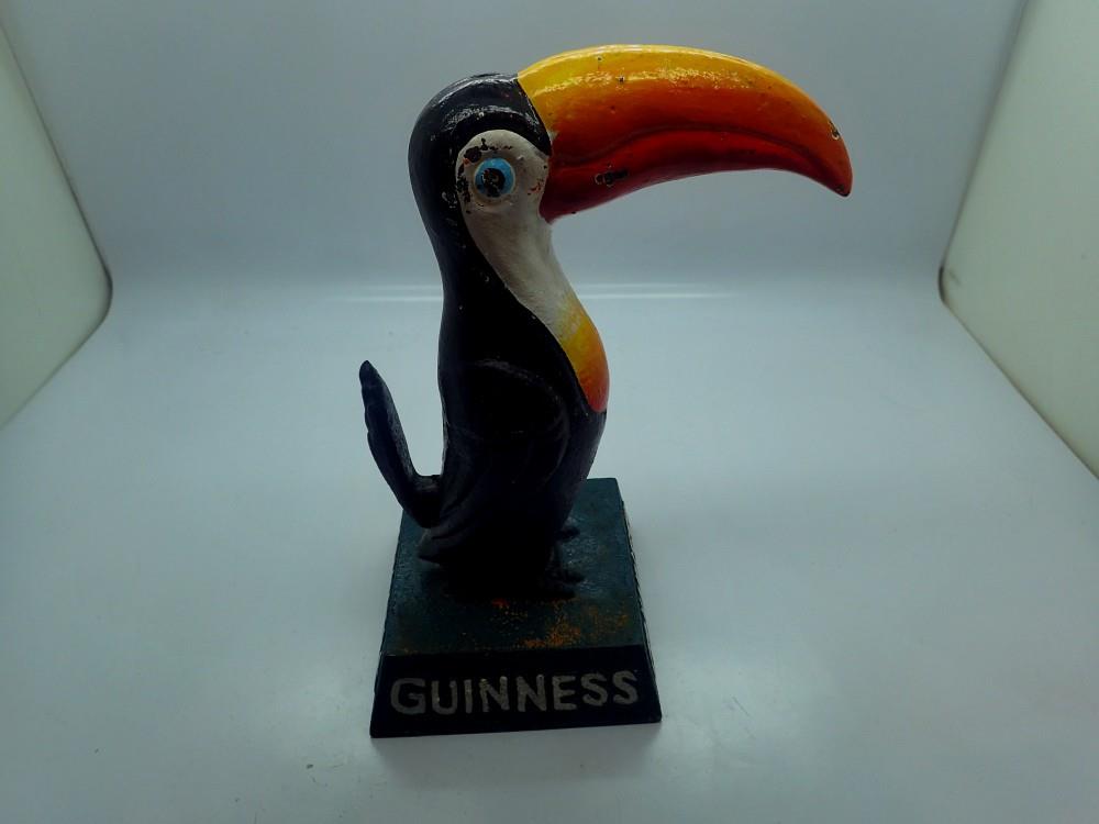 Cast iron Guinness toucan figurine, H: 20 cm. UK P&P Group 3 (£30+VAT for the first lot and £8+VAT
