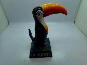 Cast iron Guinness toucan figurine, H: 20 cm. UK P&P Group 3 (£30+VAT for the first lot and £8+VAT