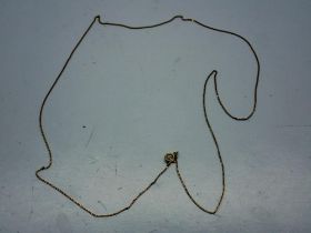 9ct gold fine link neck chain, L: 40 cm, 0.4g. UK P&P Group 0 (£6+VAT for the first lot and £1+VAT