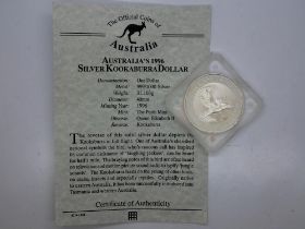 Australia 1996 silver kookaburra dollar, mint condition. UK P&P Group 1 (£16+VAT for the first lot