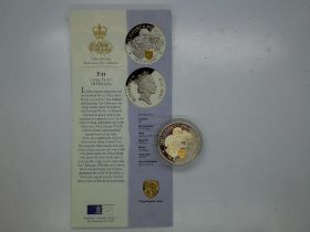 1997 Queen Elizabeth and Prince Philip golden wedding Fiji silver proof ten dollars coin, mint