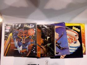 Seven Judas Priest albums and a 12" single. UK P&P Group 2 (£20+VAT for the first lot and £4+VAT for