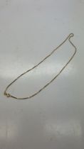 9ct gold box link neck chain, L: 38cm, 2.0g. UK P&P Group 0 (£6+VAT for the first lot and £1+VAT for