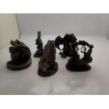 Five Myth & Magic figurines by The Tudor Mint, boxed. UK P&P Group 2 (£20+VAT for the first lot