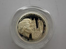 Elizabeth and Philip golden anniversary silver £1 coin. UK P&P Group 0 (£6+VAT for the first lot and