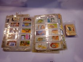 Mixed cigarette and tea cards, including Ogdens and Kensitas silks. UK P&P Group 1 (£16+VAT for