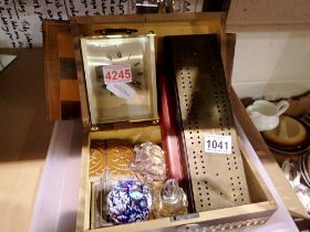 Mixed collectables including chess board, clocks etc. Not available for in-house P&P