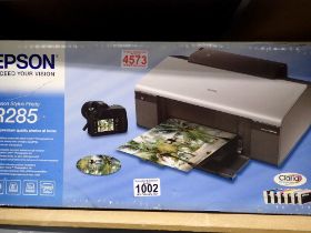 Epson R285 stylus photo printer. All electrical items in this lot have been PAT tested for safety