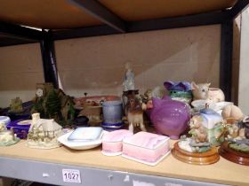 Quantity of mixed ceramics, including Royal Doulton and Wedgwood. Not available for in-house P&P