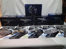 Star Trek Starship collection by Eaglemoss, five special edition larger starship models, boxed