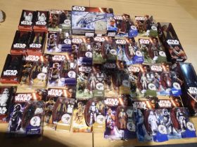 Twenty eight Star Wars The Force Awakens figures, mostly near mint, boxes in fair to good